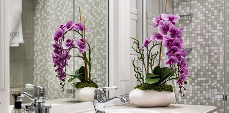 цветы в ванной