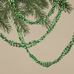 Бусы на елку Алмазная Россыпь 270 см рождественский зеленый, пластиковые