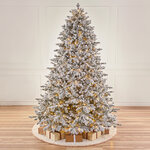 Искусственная елка с гирляндой Византийская заснеженная 210 см, 560 теплых белых ламп, ЛИТАЯ 100%